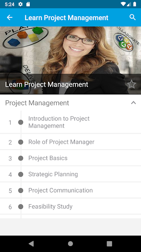 Learn Project Management - Image screenshot of android app