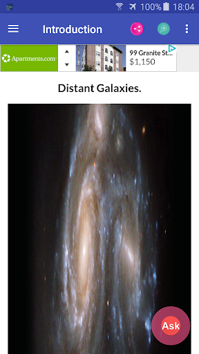 Astronomy Textbook, MCQ, Test Bank, Flash Cards - Image screenshot of android app