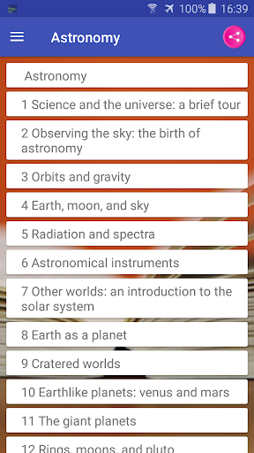 Astronomy Textbook, MCQ, Test Bank, Flash Cards - Image screenshot of android app