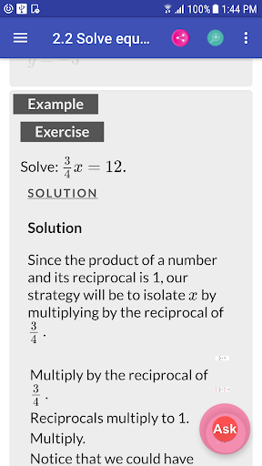 Elementary Algebra Textbook & Test Bank - عکس برنامه موبایلی اندروید