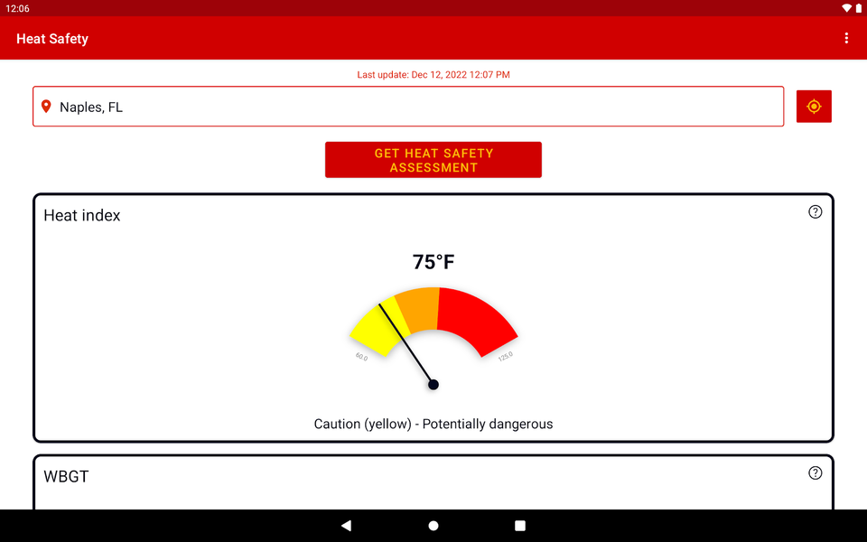 Heat Safety: Heat Index & WBGT - عکس برنامه موبایلی اندروید