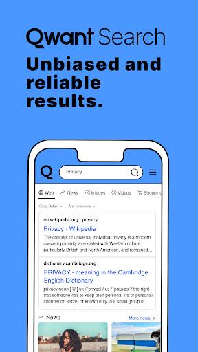 Qwant – Search engine - عکس برنامه موبایلی اندروید
