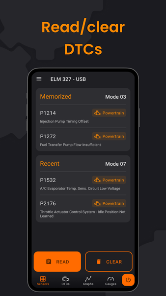 Metior OBD۲ ELM۳۲۷ (USB-BT-WF) - عکس برنامه موبایلی اندروید