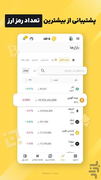 Raastin: Bitcoin and Crtypto Market - Image screenshot of android app