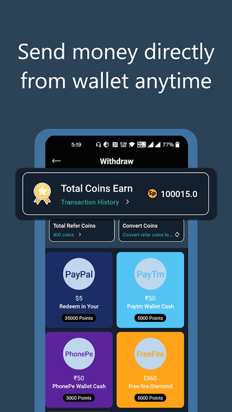 SpInr: Earn Wallet cash & more - Image screenshot of android app