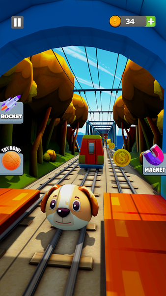 Tram Rolling Ball Adventure - Gameplay image of android game