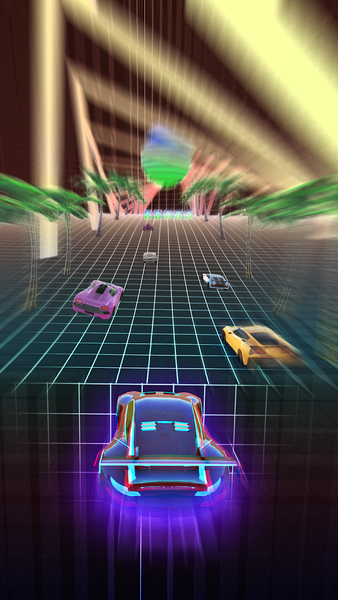 Neon Car 3D: Car Racing - Gameplay image of android game