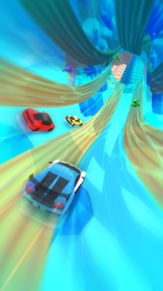 Neon Car 3D: Car Racing - Gameplay image of android game