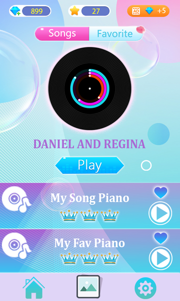 Daniel and Regina Piano Tiles - عکس برنامه موبایلی اندروید