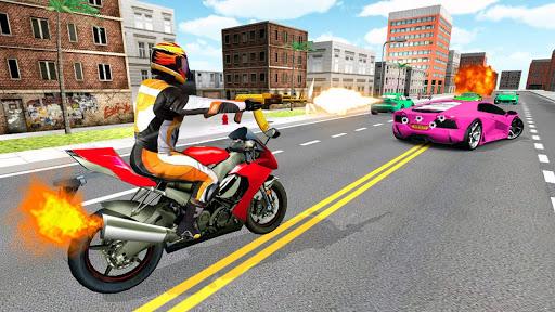 Crazy Moto: Bike Shooting Game - Gameplay image of android game