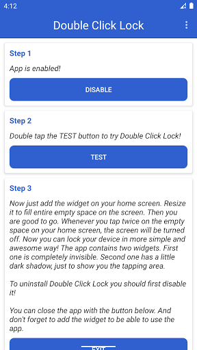 Double Click Lock - Double Tap - Image screenshot of android app