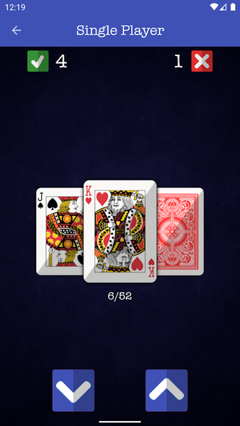 Higher Lower Card Game - Image screenshot of android app