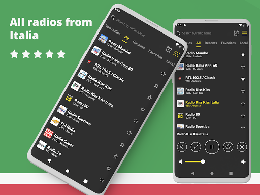 Radio Italy FM Online - عکس برنامه موبایلی اندروید