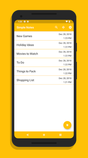 Simple Material Notes - عکس برنامه موبایلی اندروید