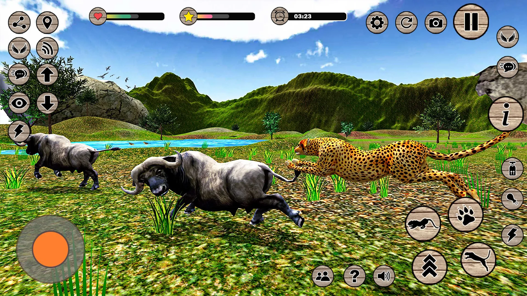 Wild Cheetah Simulator Game 3d - Gameplay image of android game