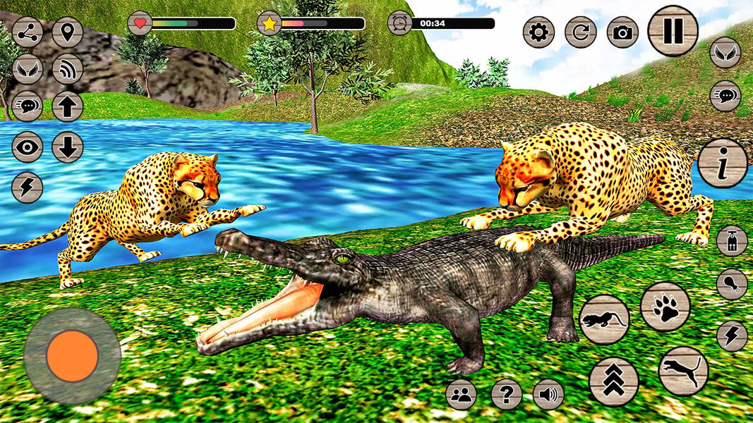 Wild Cheetah Simulator Game 3d - Gameplay image of android game