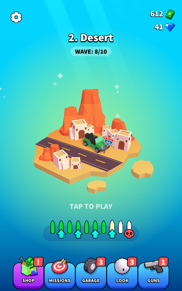 Rage Road - Car Shooting Game - Gameplay image of android game