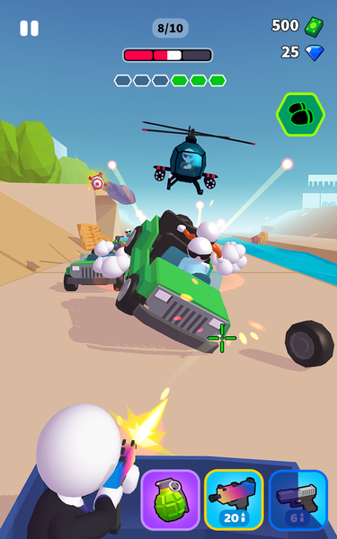 Rage Road - Car Shooting Game - Gameplay image of android game