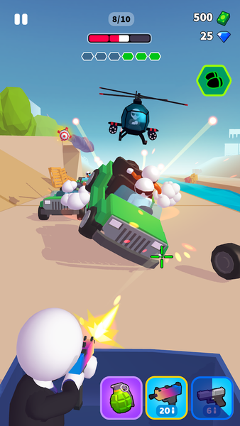 Rage Road - Car Shooting Game - Gameplay image of android game