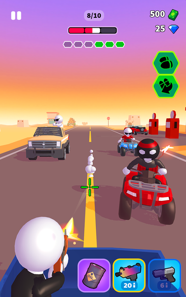 Rage Road - Car Shooting Game - Gameplay image of android game
