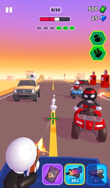 Rage Road - Car Shooting Game - Gameplay image of android game