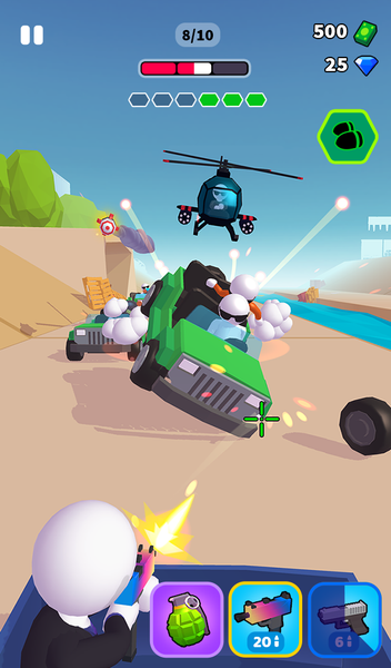 Rage Road - Car Shooting Game - Gameplay image of android game