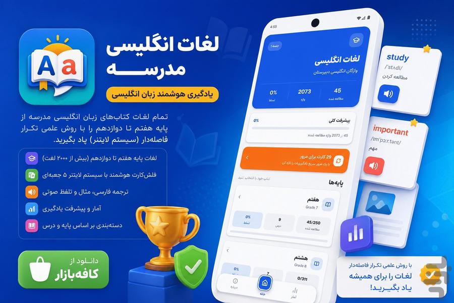 لغات انگلیسی دبیرستان کنکور - Image screenshot of android app