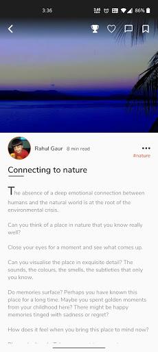 Thoughtly - Mindful Blogging - Image screenshot of android app