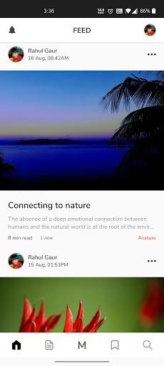 Thoughtly - Mindful Blogging - Image screenshot of android app