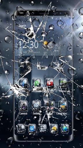 3D Rain Broken Glass Theme - عکس برنامه موبایلی اندروید