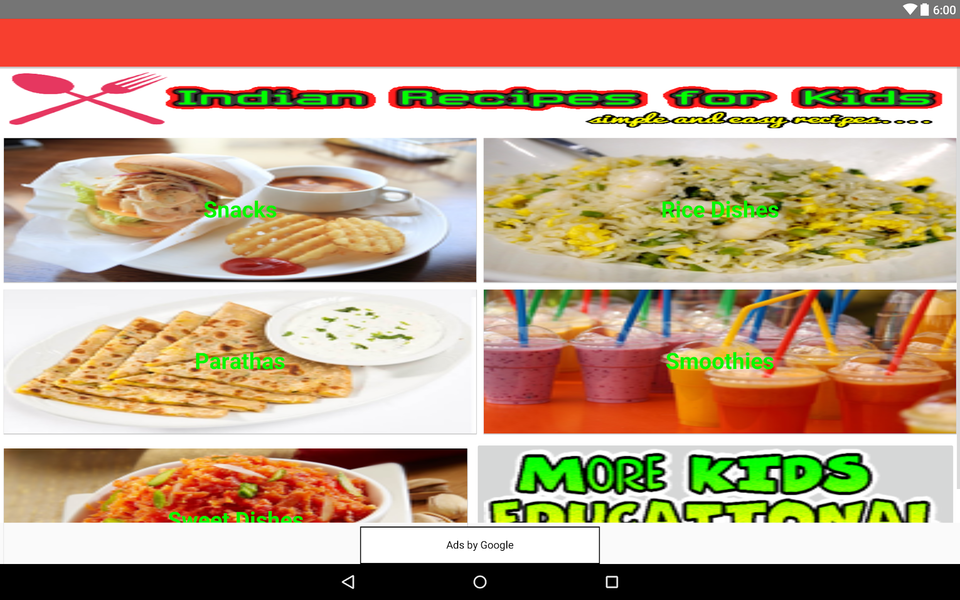 Kids Easy Recipes - عکس برنامه موبایلی اندروید