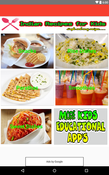 Kids Easy Recipes - عکس برنامه موبایلی اندروید