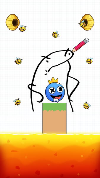 Rainbow Monster: Draw To Save - Gameplay image of android game