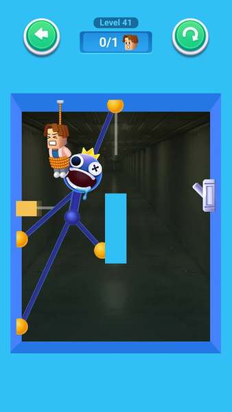 Rainbow Stretch - Blue Monster - Gameplay image of android game