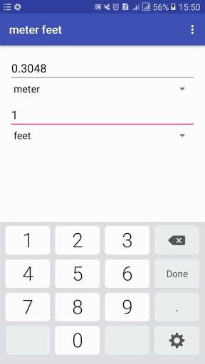 meters to feet to inches dista - Image screenshot of android app