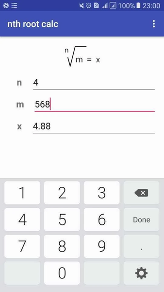 nth root calculator - Image screenshot of android app