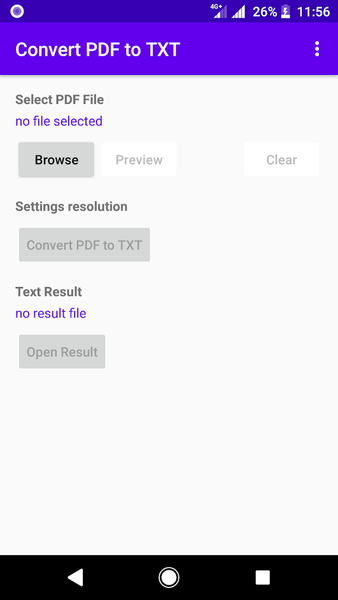 Convert PDF to TXT text - عکس برنامه موبایلی اندروید