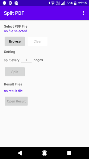 Split PDF Pages - Image screenshot of android app