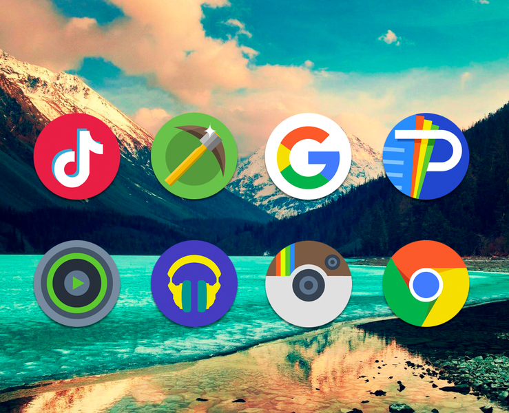 Pie 9 - Icon Pack - عکس برنامه موبایلی اندروید