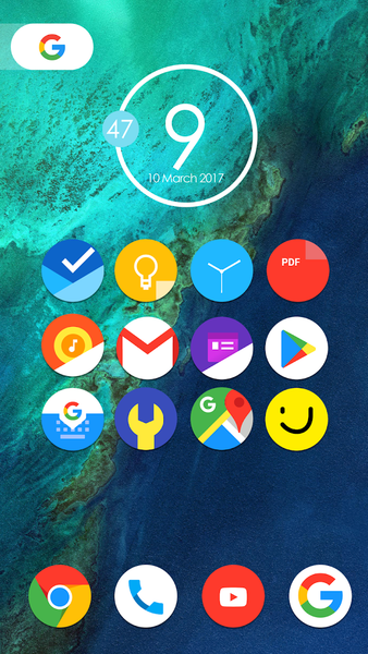 Pixel Nougat - Icon Pack - عکس برنامه موبایلی اندروید