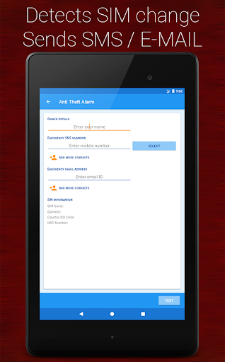 Anti-theft alarm - Image screenshot of android app