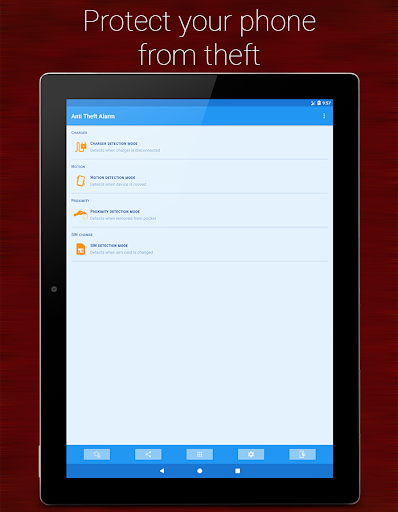 Anti-theft alarm - Image screenshot of android app