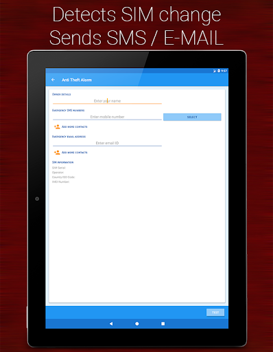 Anti-theft alarm - Image screenshot of android app