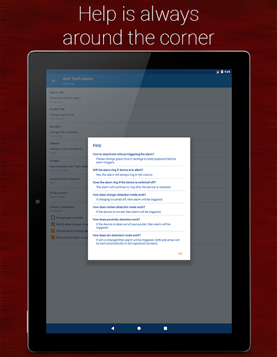 Anti-theft alarm - Image screenshot of android app