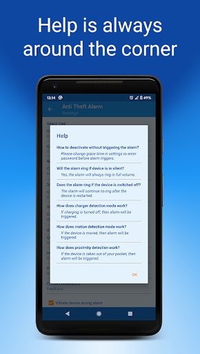 Anti-theft alarm - Image screenshot of android app