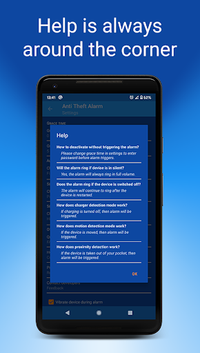 Anti-theft alarm - Image screenshot of android app