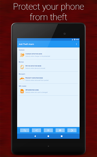 Anti-theft alarm - Image screenshot of android app