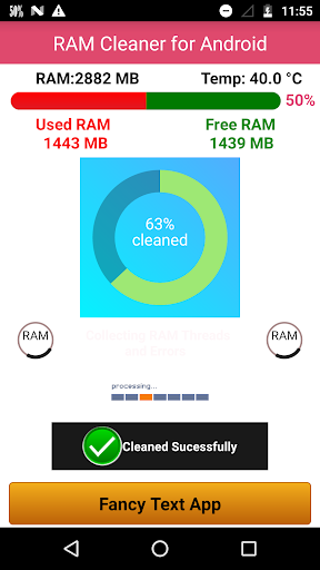 RAM Cleaner for Android - عکس برنامه موبایلی اندروید
