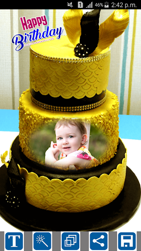 Happy Birthday Cake Frames - Image screenshot of android app