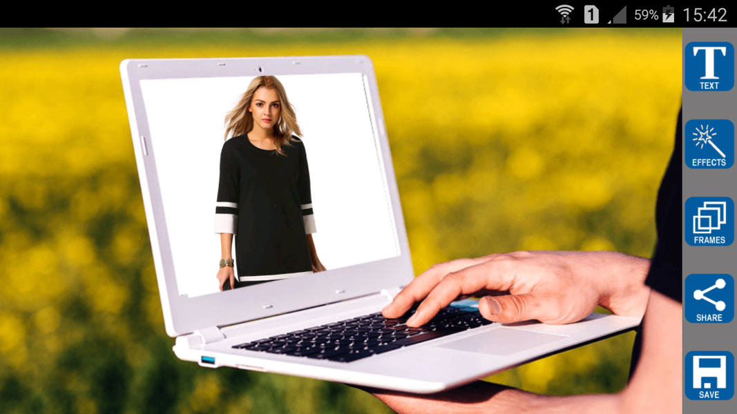 Laptop Photo Frames - Image screenshot of android app